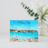 Mallorca Spanje Balearen Eiland Aquarel Schilderen Kaart (Staand voorkant)