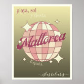 Mallorca Spanje Balearen Eiland Goud Poster (Voorkant)