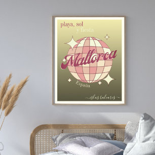 Mallorca Spanje Balearen Eiland Goud Poster