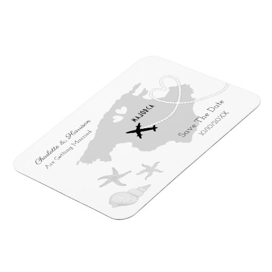 Mallorca Spanje bruiloft bestemming Save the Date Magneet (Linkerzijde)
