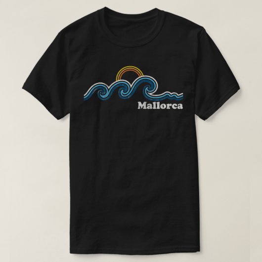Mallorca Spanje eiland Surfing Waves Sunset Beach T-shirt (Design voorkant)