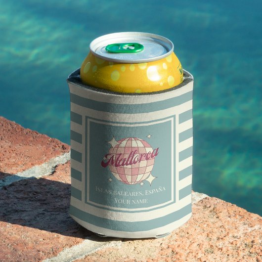 Mallorca Spanje gestreepte zomerse drink koelbox Blikjeskoeler