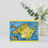 Mallorca Spanje Kaart Ansichtkaart (Staand voorkant)