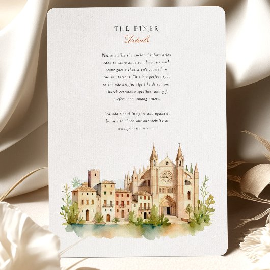 Mallorca Spanje Kathedraal Waterverf bruiloft Kaart