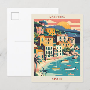 Mallorca Spanje Kunst Elegante Vintage Reizen Briefkaart