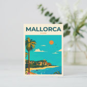 Mallorca Spanje Kunst Illustratie Reizen Briefkaart (Staand voorkant)