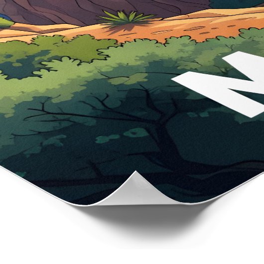 Mallorca, Spanje – kustweg Poster (Hoek)