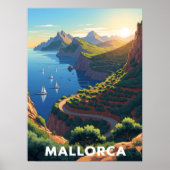 Mallorca, Spanje – kustweg Poster (Voorkant)