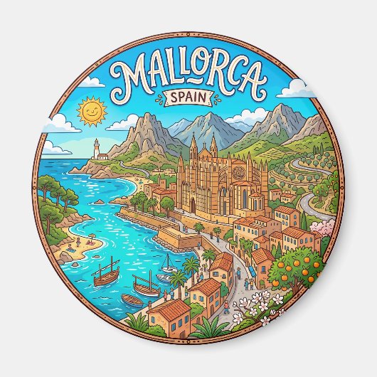 Mallorca Spanje Magneet (Voorkant)