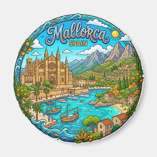 Mallorca Spanje Magneet (Voorkant)