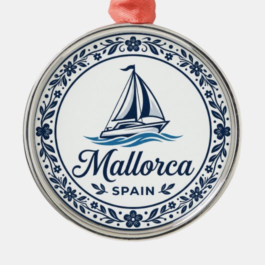 Mallorca Spanje Metalen Ornament (Voorkant)