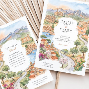 Mallorca Spanje Palma Kathedraal Bellver Bruiloft Kaart