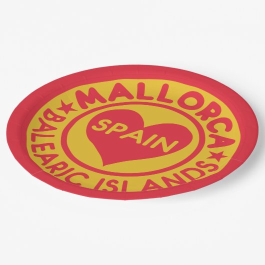 MALLORCA Spanje papier borden Papieren Bordje (Gekanteld)