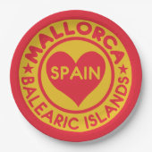 MALLORCA Spanje papier borden Papieren Bordje (Voorkant)