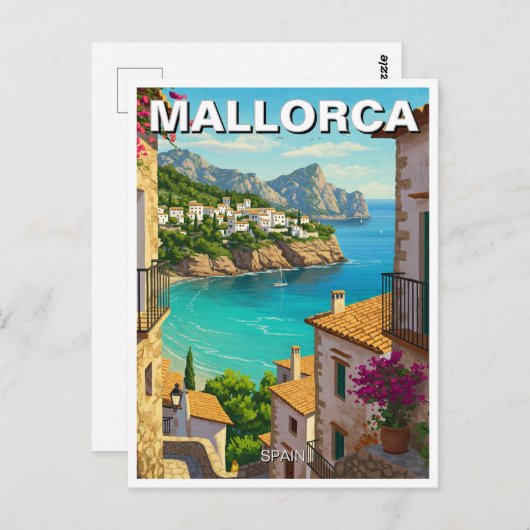 Mallorca Spanje Reizen Briefkaart (Voorkant / Achterkant)