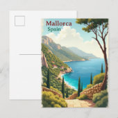 Mallorca Spanje Reizen Kunst Vintage Briefkaart (Voorkant / Achterkant)