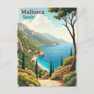 Mallorca Spanje Reizen Kunst Vintage Briefkaart