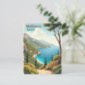 Mallorca Spanje Reizen Kunst Vintage Briefkaart (Staand voorkant)