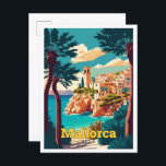 Mallorca Spanje Reizen Kunst Vintage Illustratie Briefkaart<br><div class="desc">Mallorca Spanje Reizen Kunst Vintage Illustratie</div>