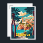 Mallorca Spanje Reizen Kunst Vintage Illustratie Briefkaart<br><div class="desc">Mallorca Spanje Reizen Kunst Vintage Illustratie</div>