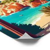 Mallorca Spanje Reizen Kunst Vintage Illustratie Poster (Hoek)