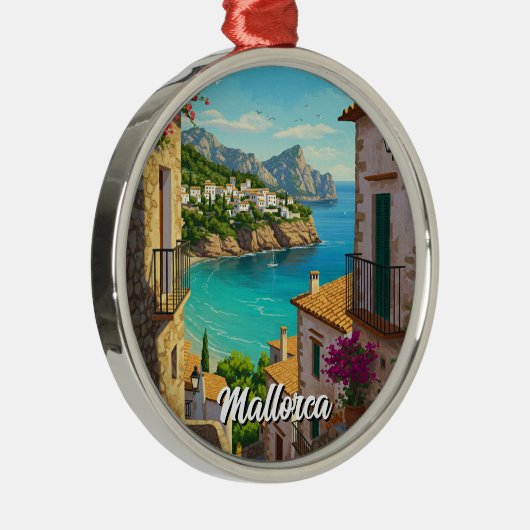 Mallorca Spanje Reizen Metalen Ornament (Rechts)
