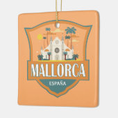 Mallorca Spanje Reizen Retro Badge Keramisch Ornament (Links)