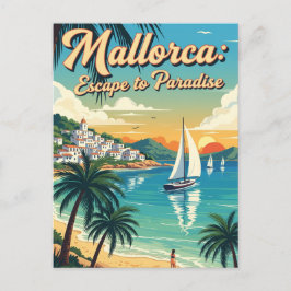 Mallorca Spanje Reizen  retro Briefkaart