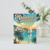 Mallorca Spanje Reizen  retro Briefkaart (Staand voorkant)