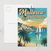 Mallorca Spanje Reizen  retro Briefkaart (Voorkant / Achterkant)
