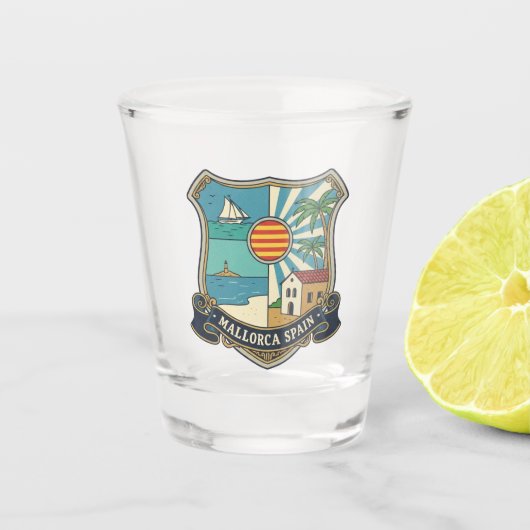Mallorca Spanje Reizen Shot Glas (Voorkant)