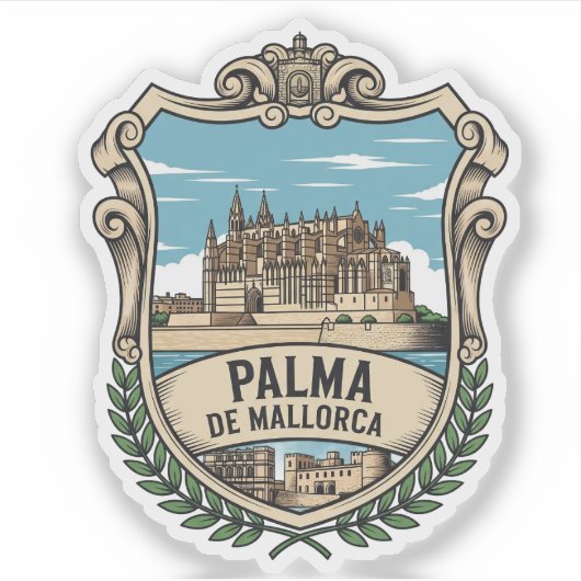 Mallorca Spanje Reizen Sticker (Voorkant)