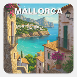 Mallorca Spanje Reizen Vierkante Sticker