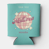 Mallorca Spanje roze blauw zomerfeest Blikjeskoeler (Voorkant)