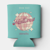 Mallorca Spanje roze blauw zomerfeest Blikjeskoeler (Achterkant)