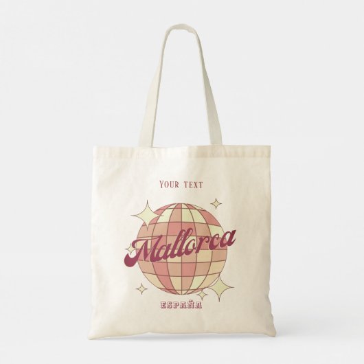 Mallorca Spanje roze retro  strand Tote Bag (Achterkant)