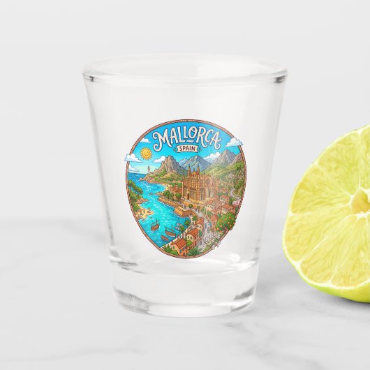 Mallorca Spanje Shot Glas (Voorkant)
