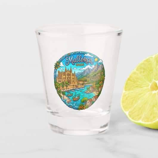 Mallorca Spanje Shot Glas (Voorkant)