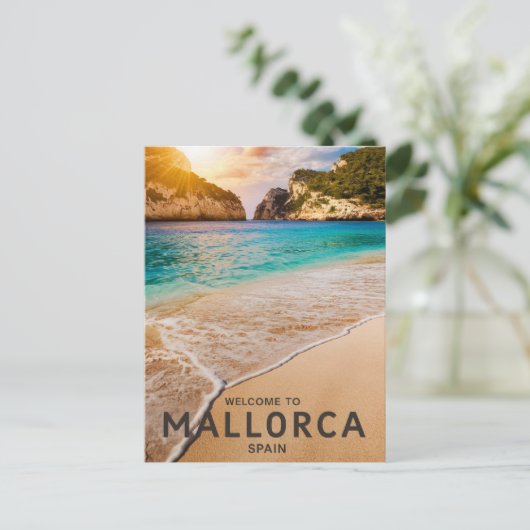 Mallorca, Spanje Strand Briefkaart (Staand voorkant)