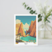 Mallorca, Spanje Strand Vintage Travel Briefkaart (Staand voorkant)