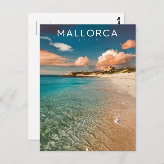 Mallorca, Spanje Strandreizen Briefkaart (Voorkant / Achterkant)