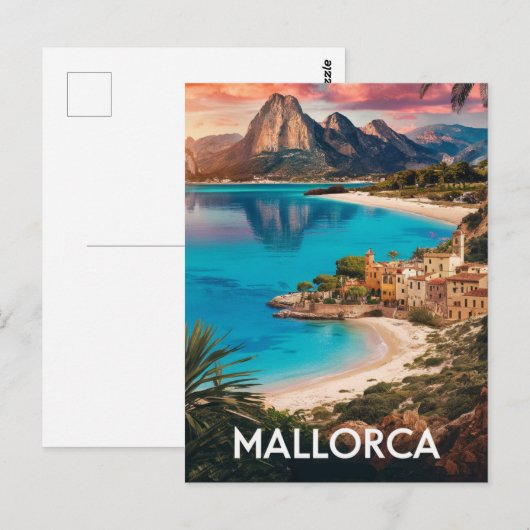 Mallorca, Spanje Strandreizen Briefkaart (Voorkant / Achterkant)