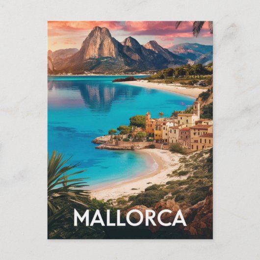 Mallorca, Spanje Strandreizen Briefkaart (Voorkant)