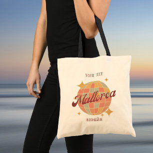 Mallorca Spanje vakantie Retro strand Tote Bag