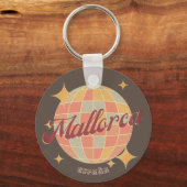 Mallorca Spanje vakantie souvenir retro Sleutelhanger (Voorkant)