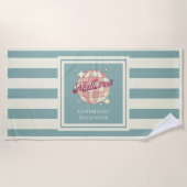 Mallorca Spanje vakantienaam Beach Towel Strandlaken (Voorkant)