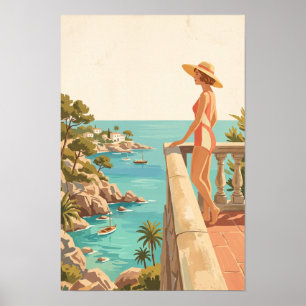 Mallorca Spanje Vintage Reis Spaanse Kust Poster