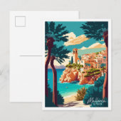 Mallorca Spanje vintage reisillustratie Briefkaart (Voorkant / Achterkant)