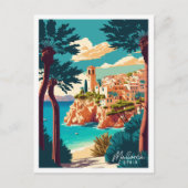 Mallorca Spanje vintage reisillustratie Briefkaart (Voorkant)