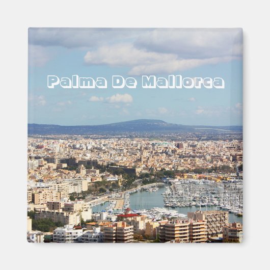 Mallorca stadsgezicht magneet (Voorkant)